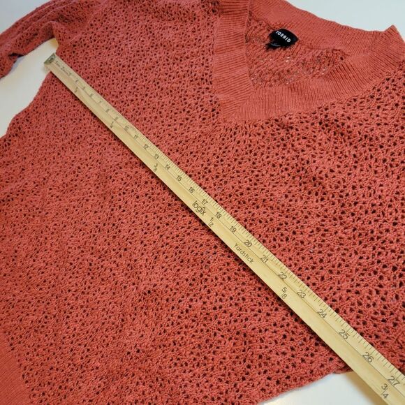 2X TORRID PSL FALL BURNT BRICK ORANGE RED BREATHABLE FALL SWEATER - Picture 5 of 8